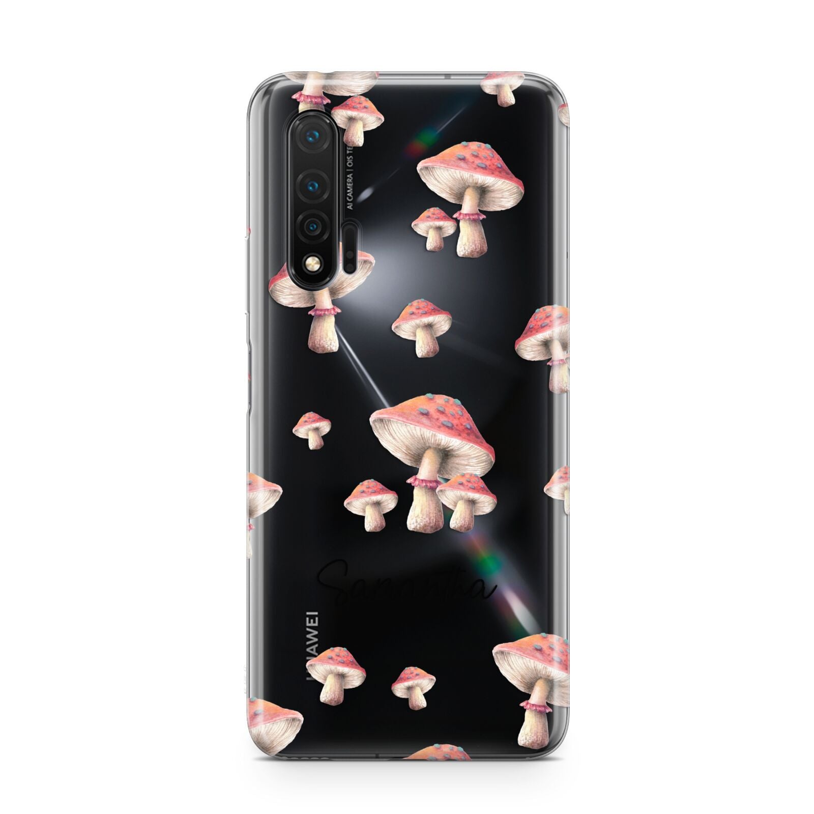 Mushroom Illustrations with Name Huawei Nova 6 Phone Case