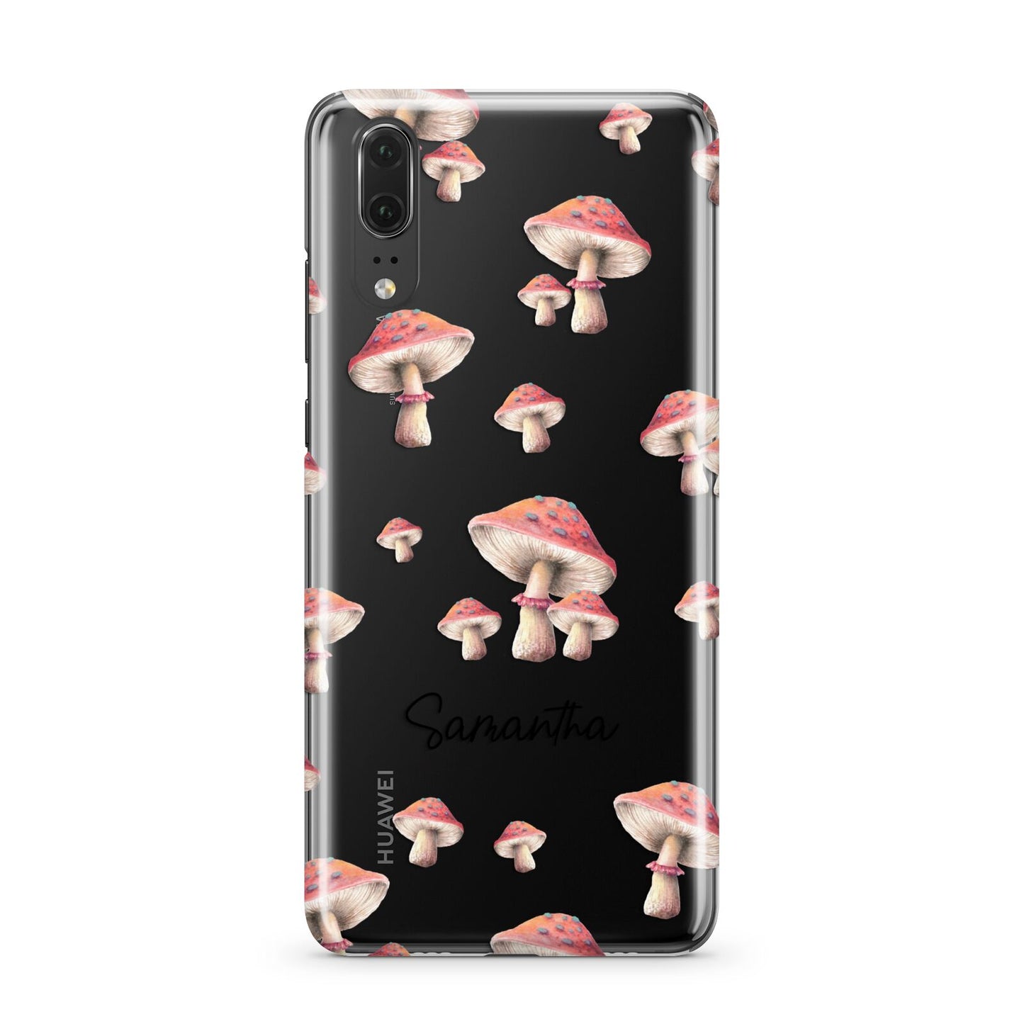 Mushroom Illustrations with Name Huawei P20 Phone Case