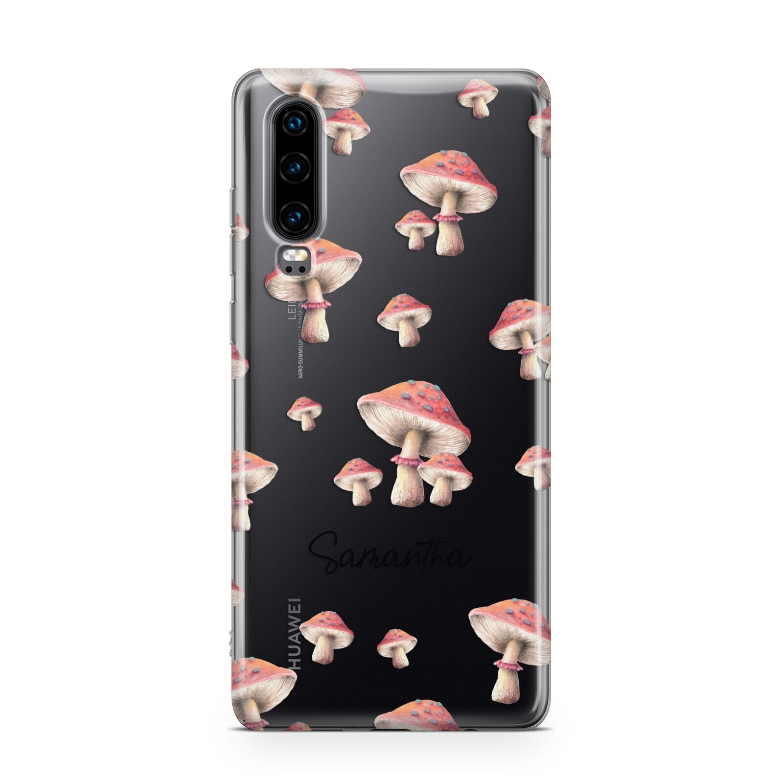 Mushroom Illustrations with Name Huawei P30 Phone Case