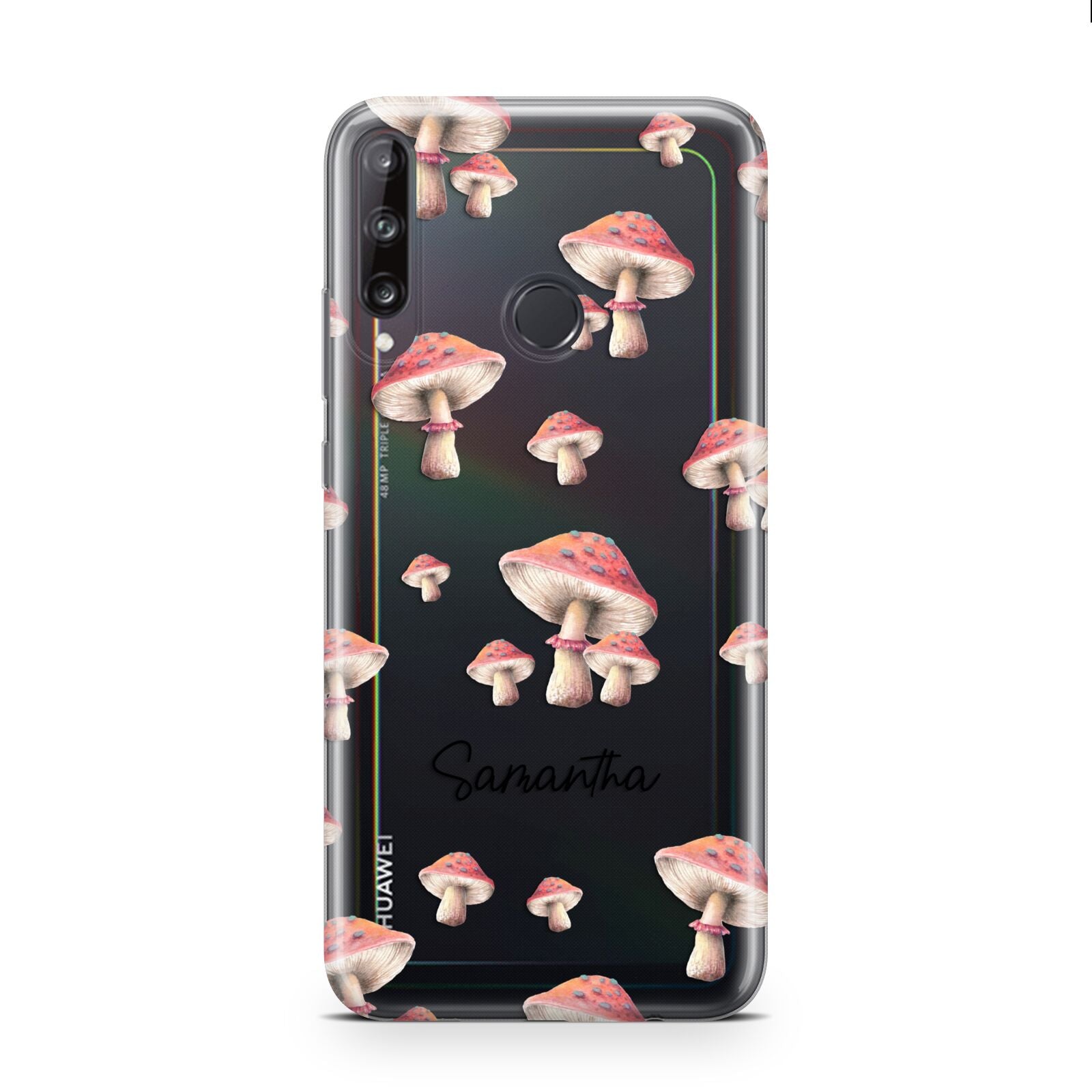 Mushroom Illustrations with Name Huawei P40 Lite E Phone Case