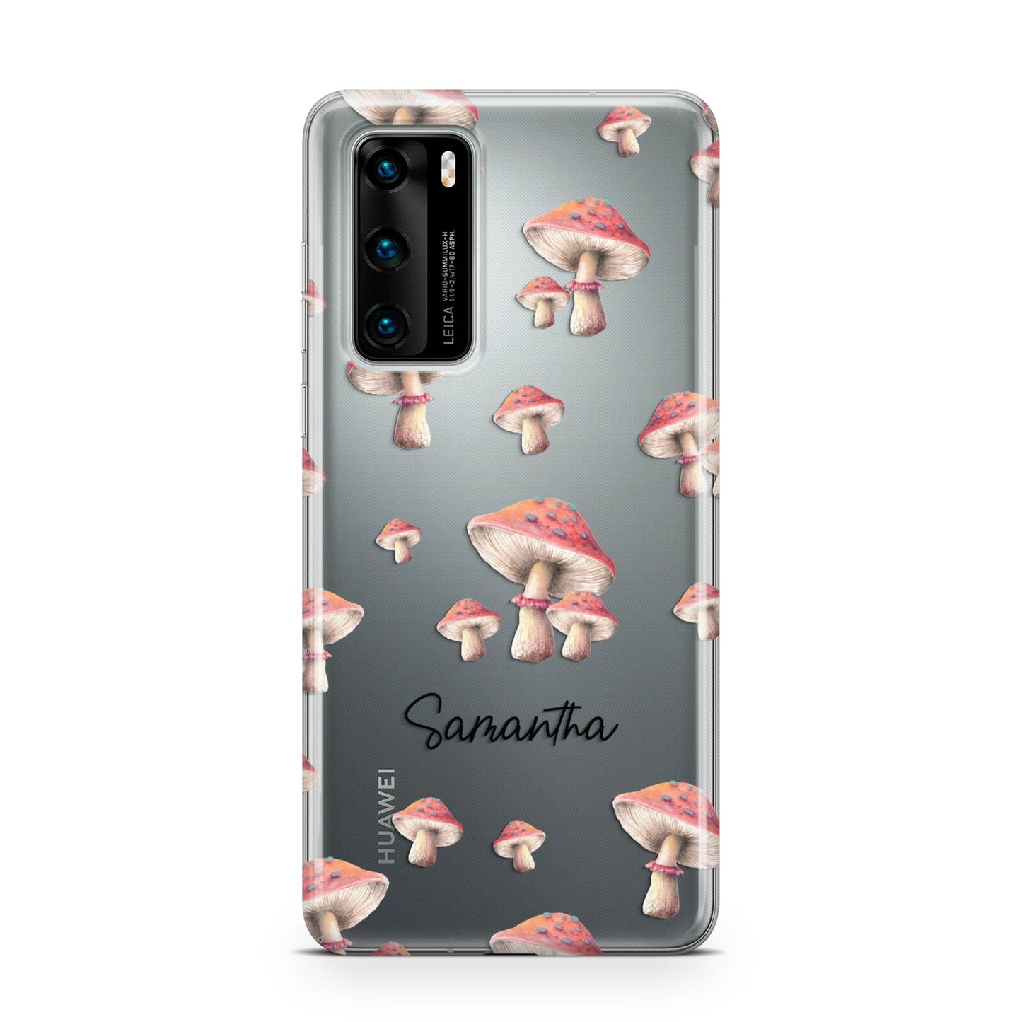 Mushroom Illustrations with Name Huawei P40 Phone Case