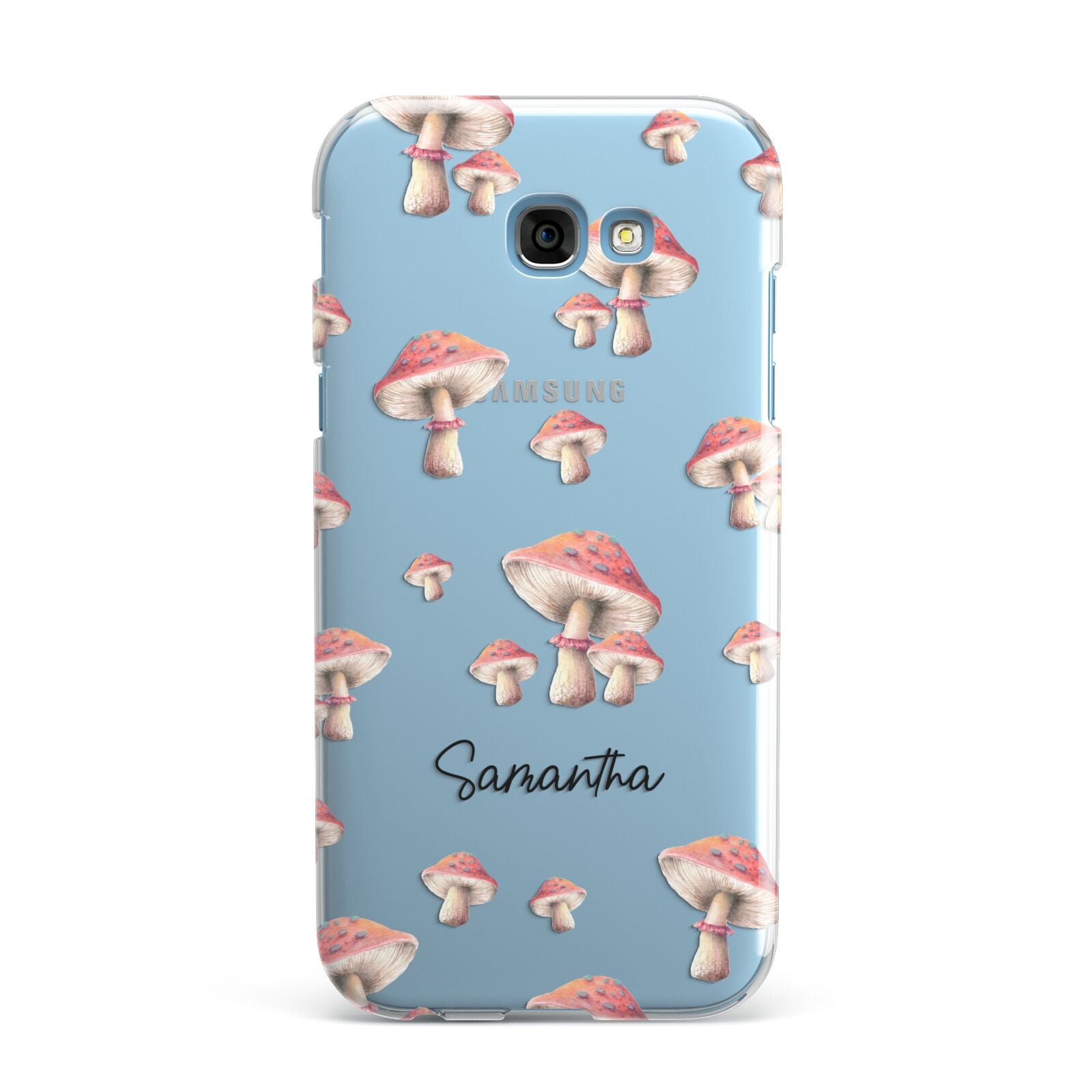 Mushroom Illustrations with Name Samsung Galaxy A7 2017 Case