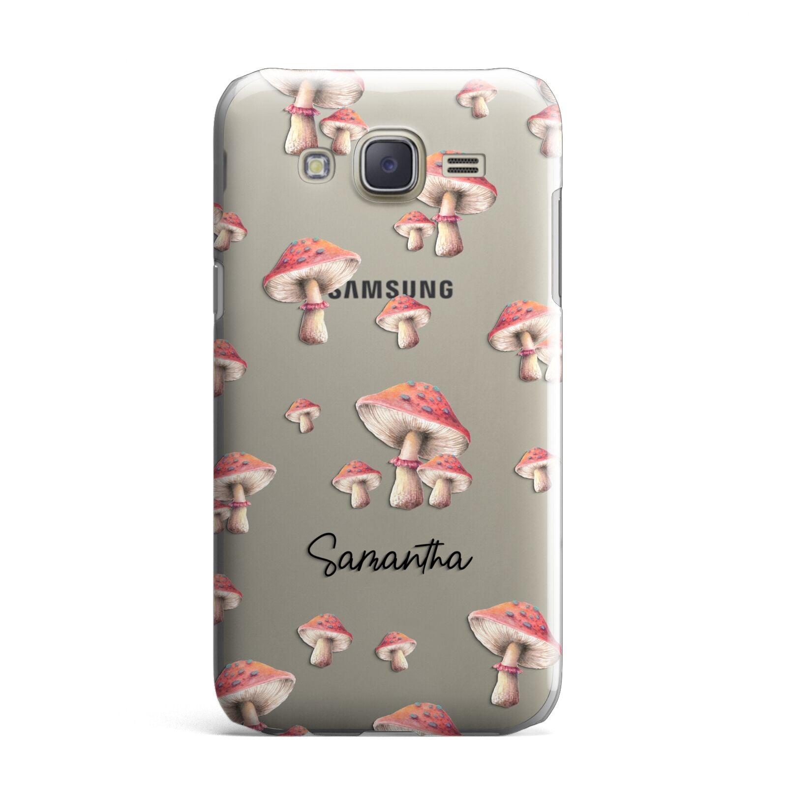 Mushroom Illustrations with Name Samsung Galaxy J7 Case