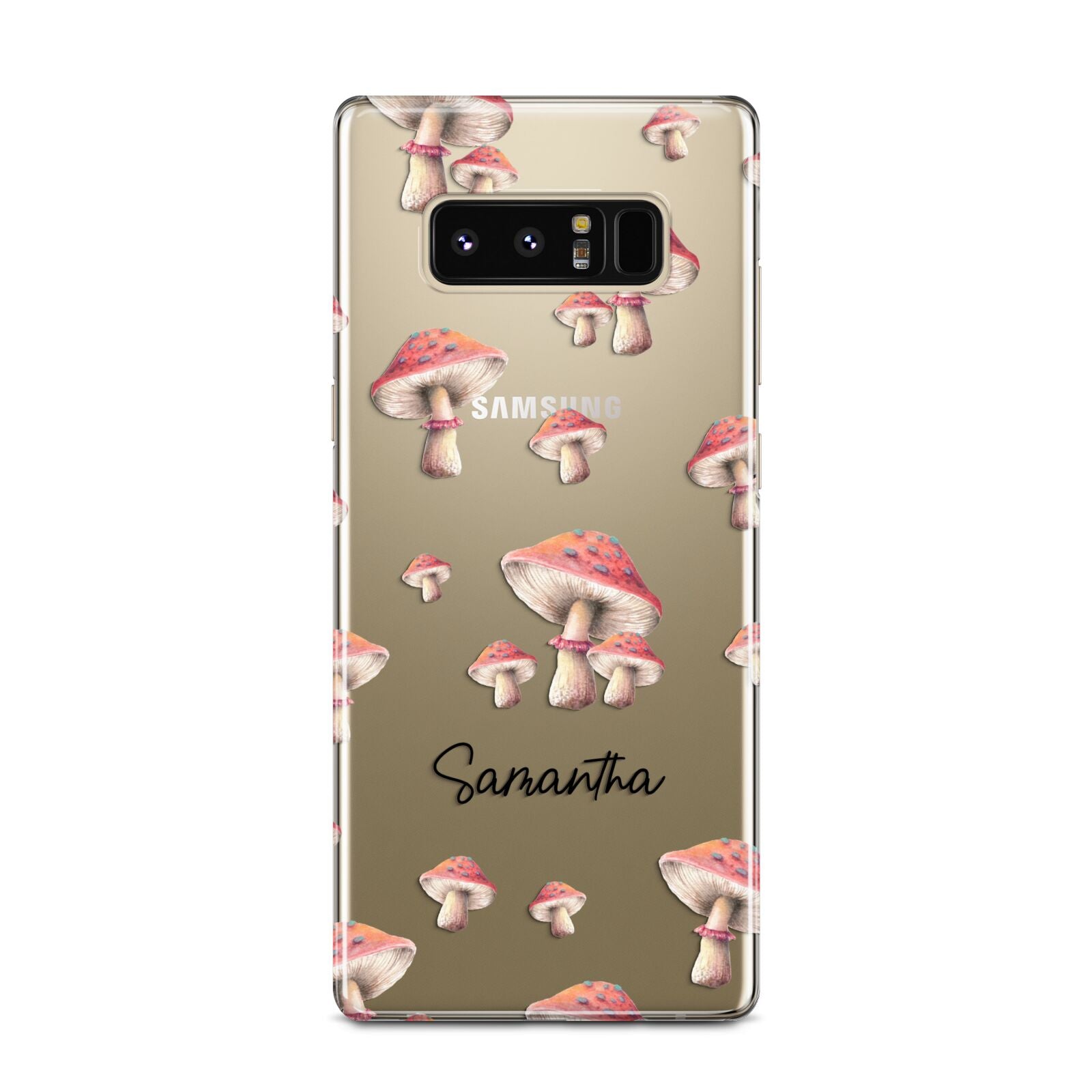 Mushroom Illustrations with Name Samsung Galaxy Note 8 Case