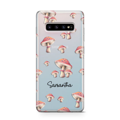 Mushroom Illustrations with Name Samsung Galaxy S10 Case