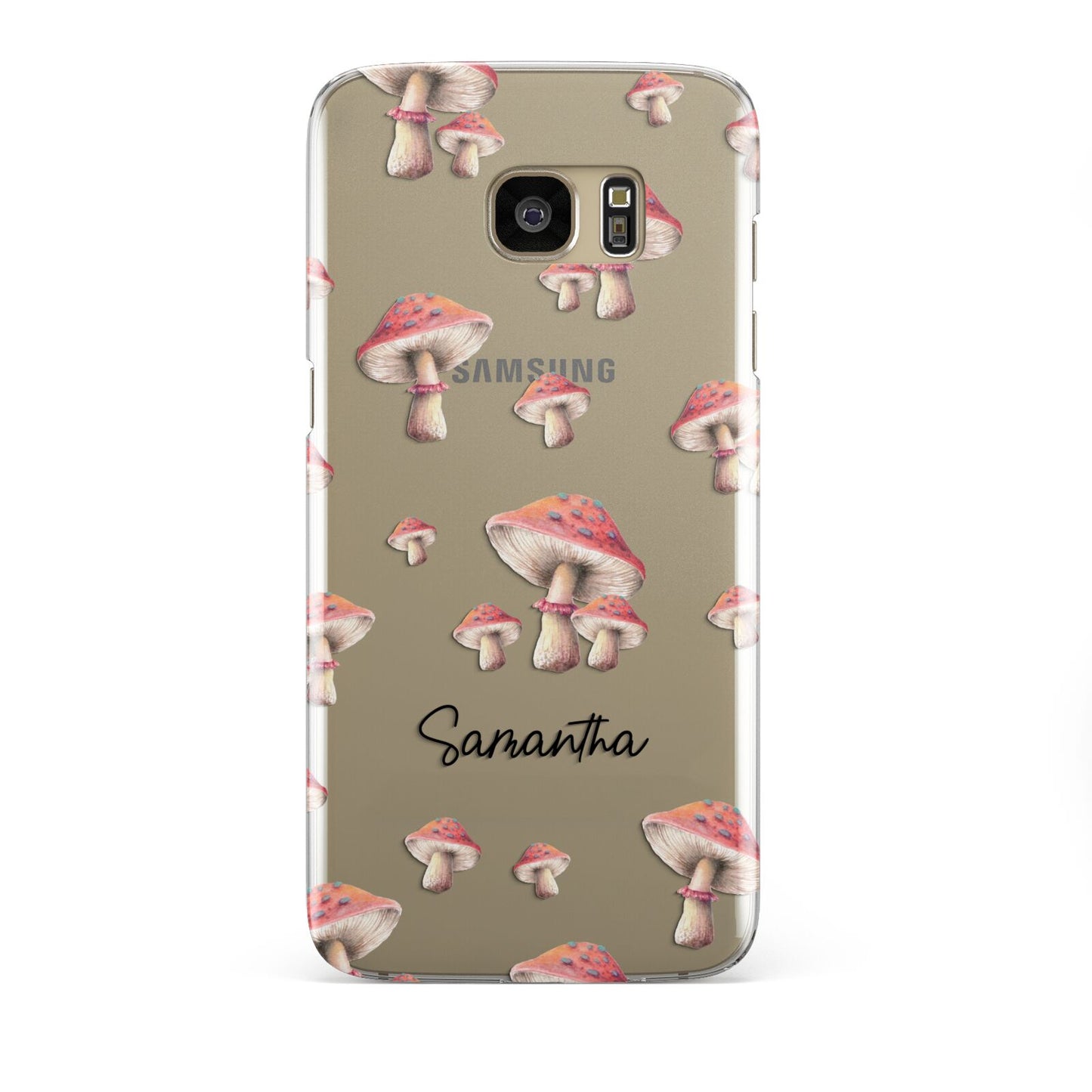 Mushroom Illustrations with Name Samsung Galaxy S7 Edge Case