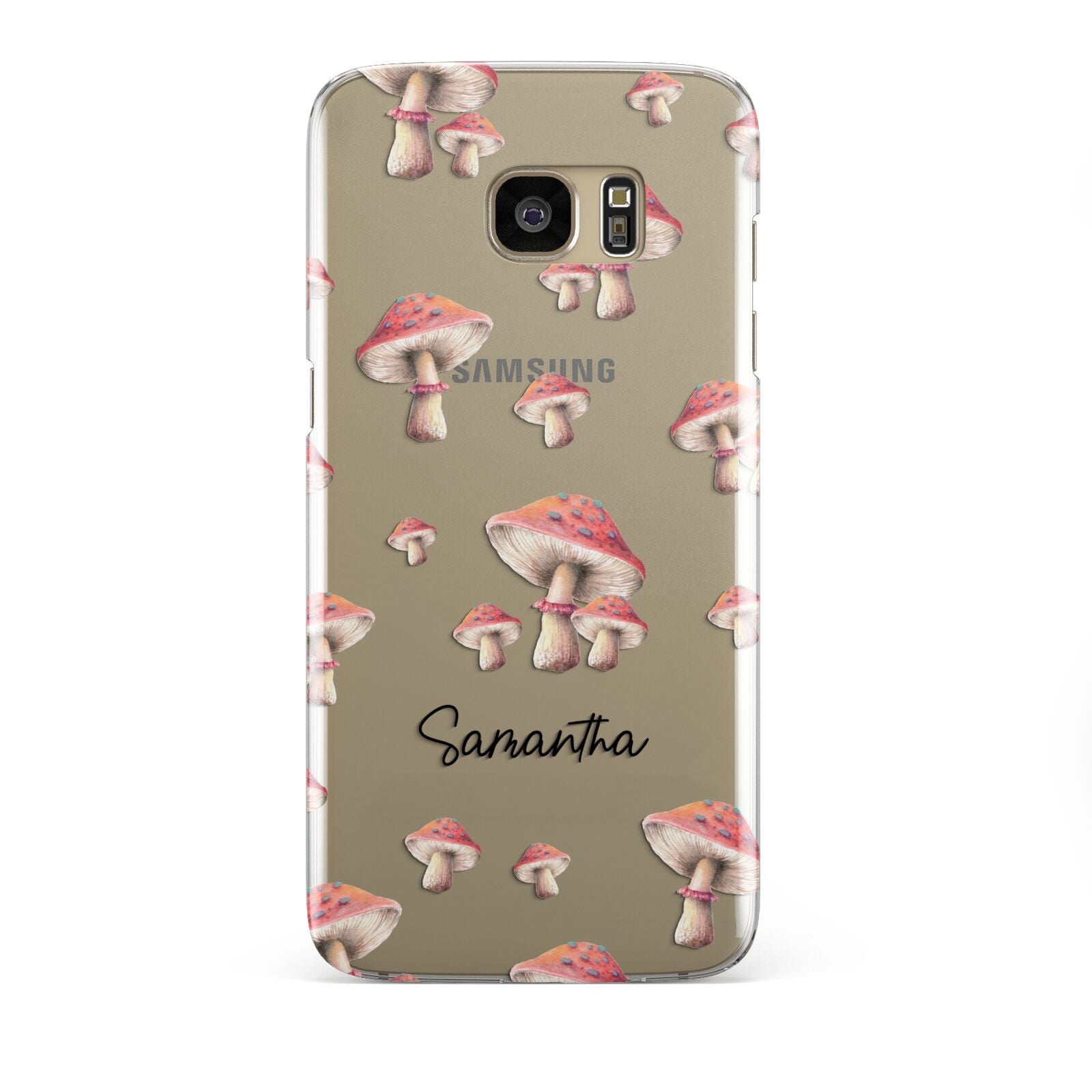 Mushroom Illustrations with Name Samsung Galaxy S7 Edge Case