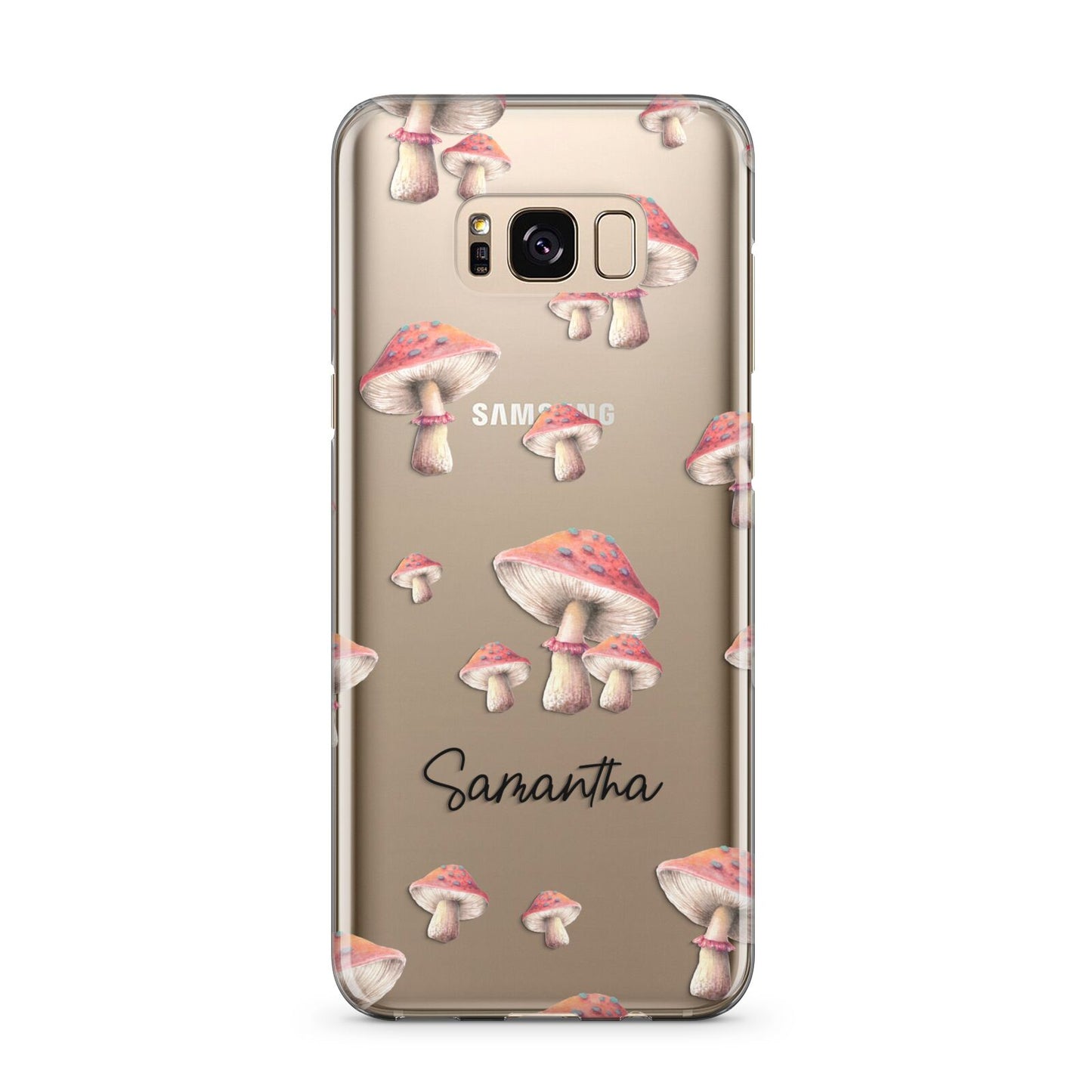 Mushroom Illustrations with Name Samsung Galaxy S8 Plus Case