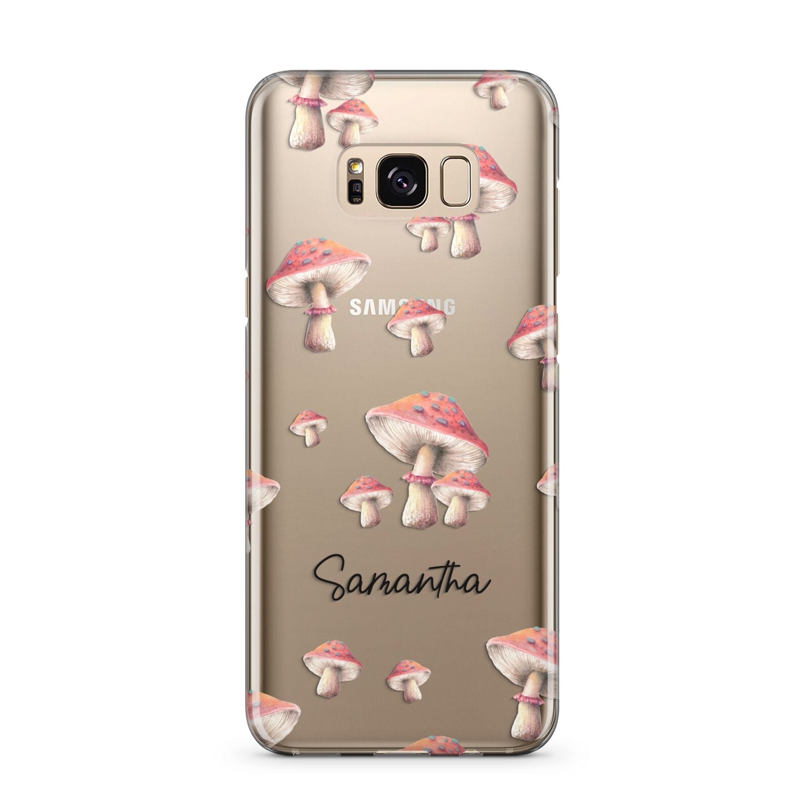 Mushroom Illustrations with Name Samsung Galaxy S8 Plus Case