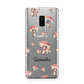 Mushroom Illustrations with Name Samsung Galaxy S9 Plus Case on Silver phone