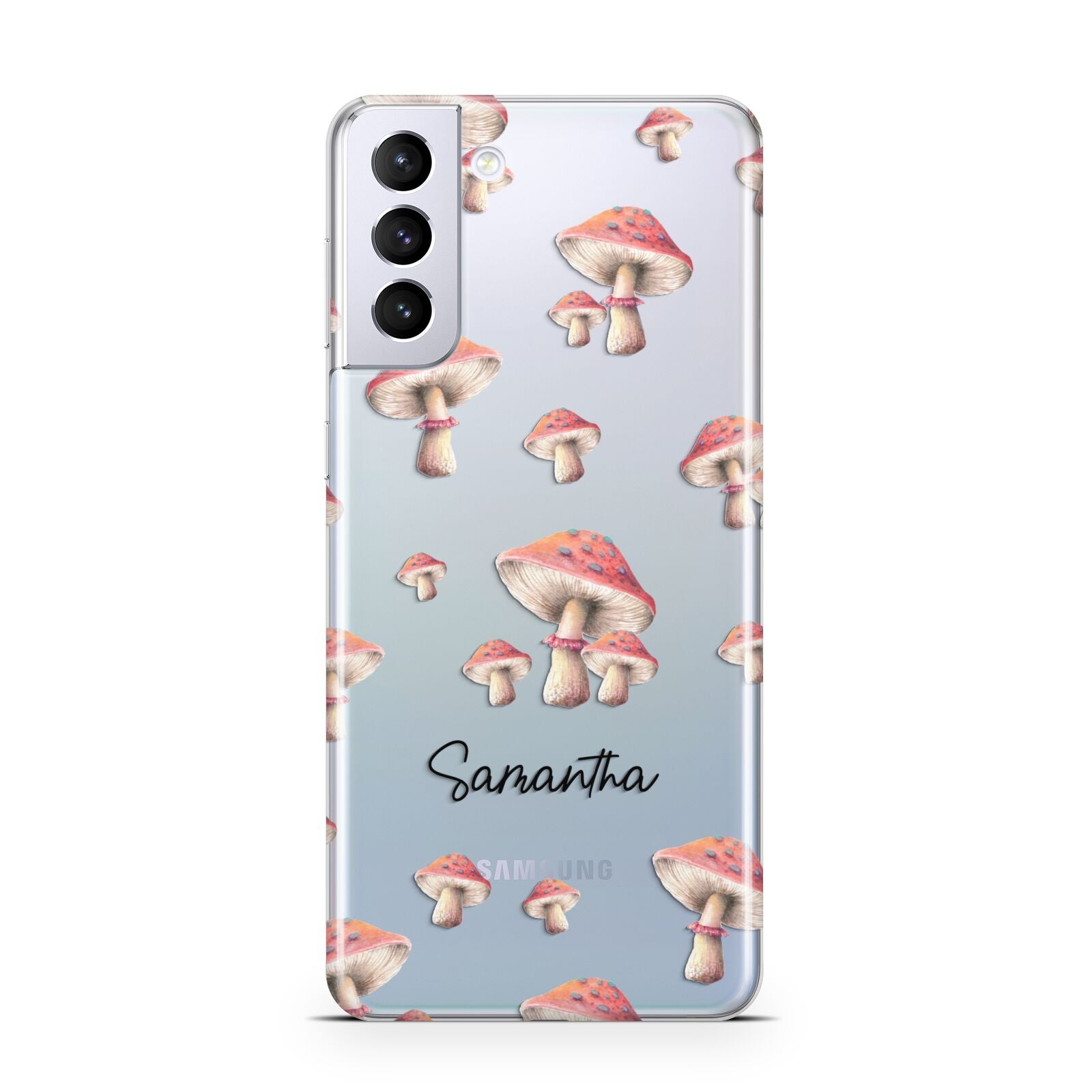 Mushroom Illustrations with Name Samsung S21 Plus Phone Case