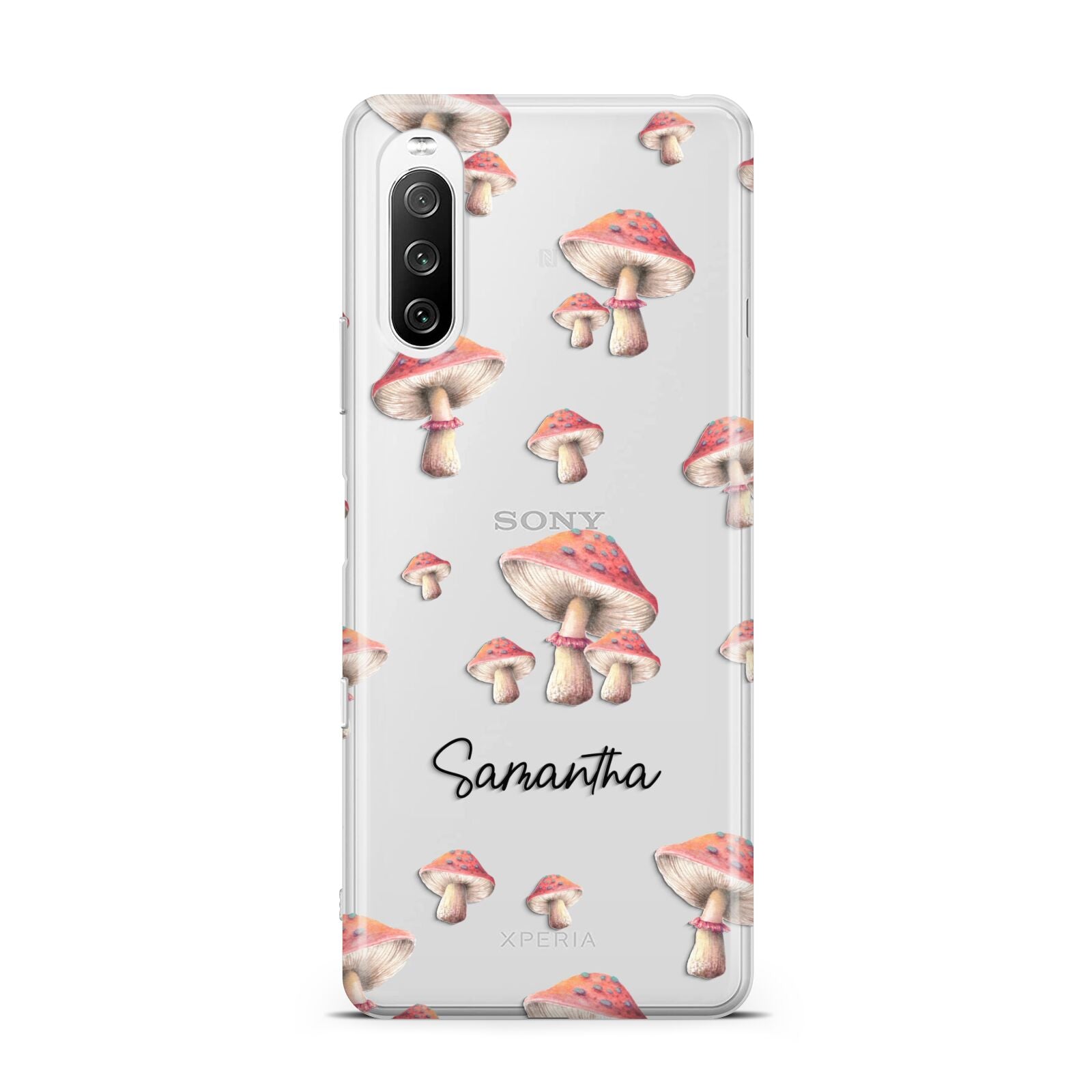 Mushroom Illustrations with Name Sony Xperia 10 III Case