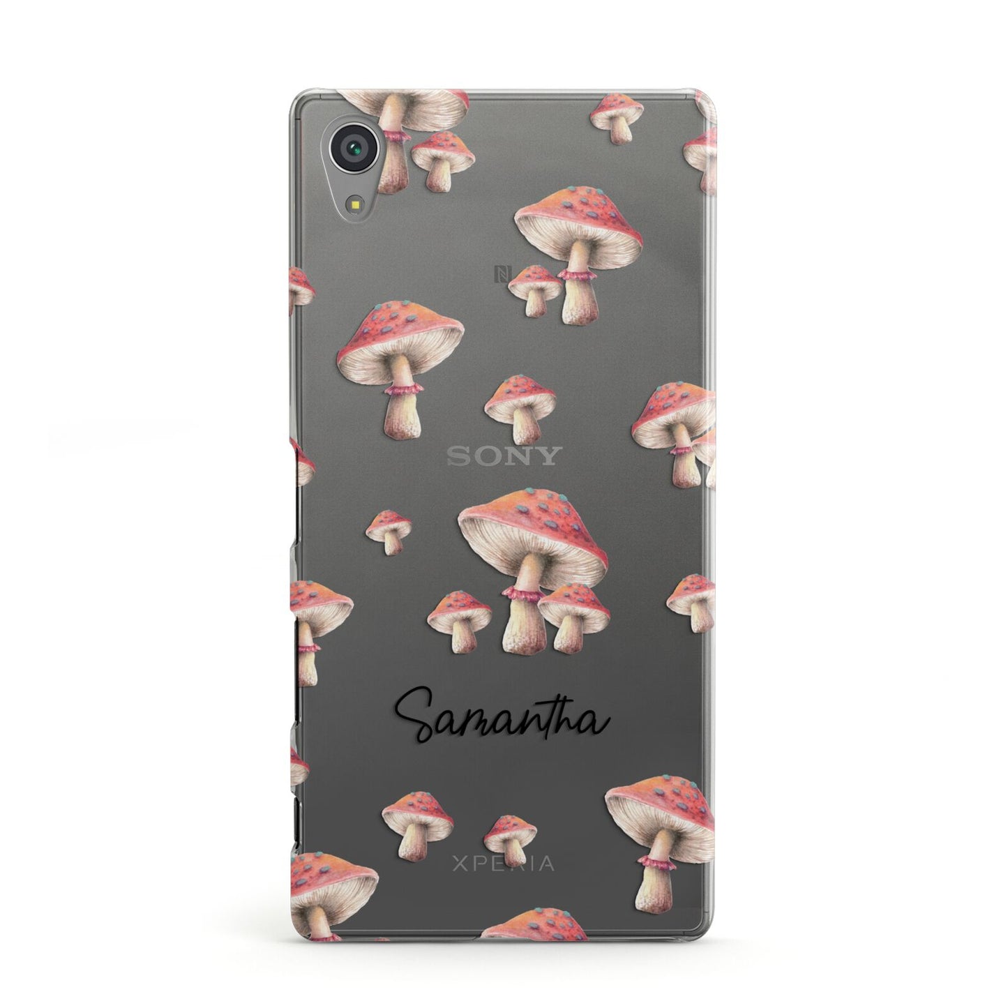 Mushroom Illustrations with Name Sony Xperia Case