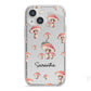 Mushroom Illustrations with Name iPhone 13 Mini TPU Impact Case with White Edges