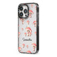 Mushroom Illustrations with Name iPhone 13 Pro Black Impact Case Side Angle on Silver phone