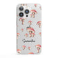 Mushroom Illustrations with Name iPhone 13 Pro Clear Bumper Case