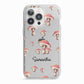 Mushroom Illustrations with Name iPhone 13 Pro TPU Impact Case with White Edges