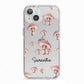 Mushroom Illustrations with Name iPhone 13 TPU Impact Case with White Edges