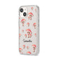 Mushroom Illustrations with Name iPhone 14 Clear Tough Case Starlight Angled Image
