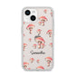 Mushroom Illustrations with Name iPhone 14 Clear Tough Case Starlight