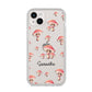 Mushroom Illustrations with Name iPhone 14 Plus Clear Tough Case Starlight