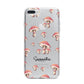 Mushroom Illustrations with Name iPhone 7 Plus Bumper Case on Silver iPhone