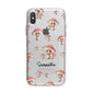 Mushroom Illustrations with Name iPhone X Bumper Case on Silver iPhone Alternative Image 1