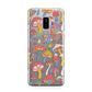 Mushroom Pattern Samsung Galaxy S9 Plus Case on Silver phone