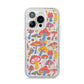 Mushroom Pattern iPhone 14 Pro Glitter Tough Case Silver