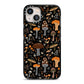 Mushroom iPhone 13 Black Impact Case on Silver phone