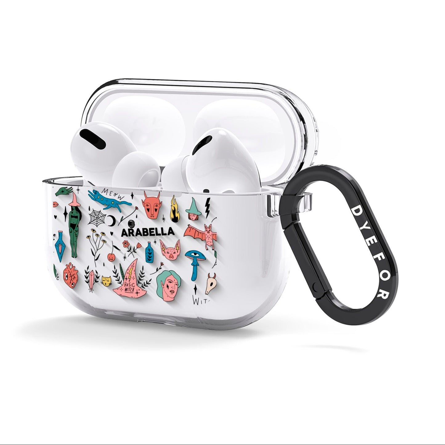 Mystical Magic Personalised AirPods Clear Case 3rd Gen Side Image
