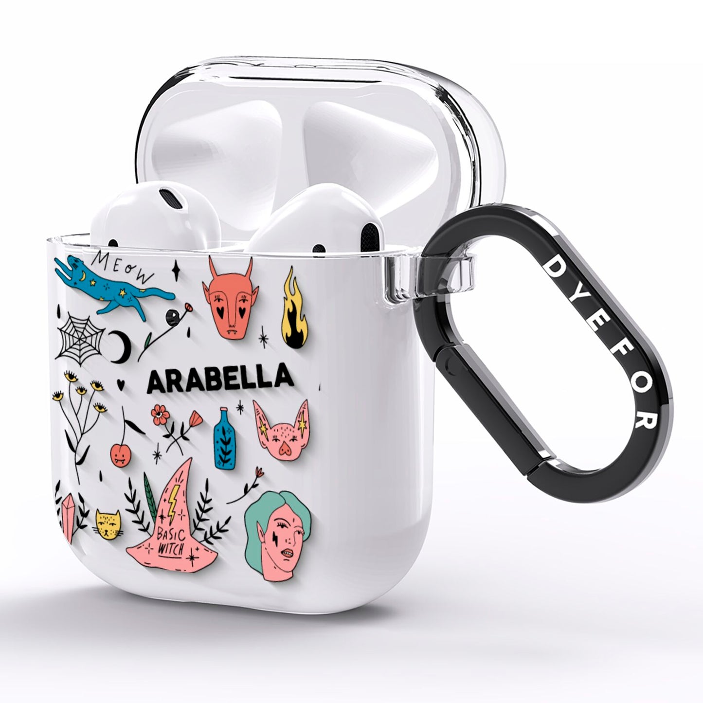 Mystical Magic Personalised AirPods Clear Case Side Image