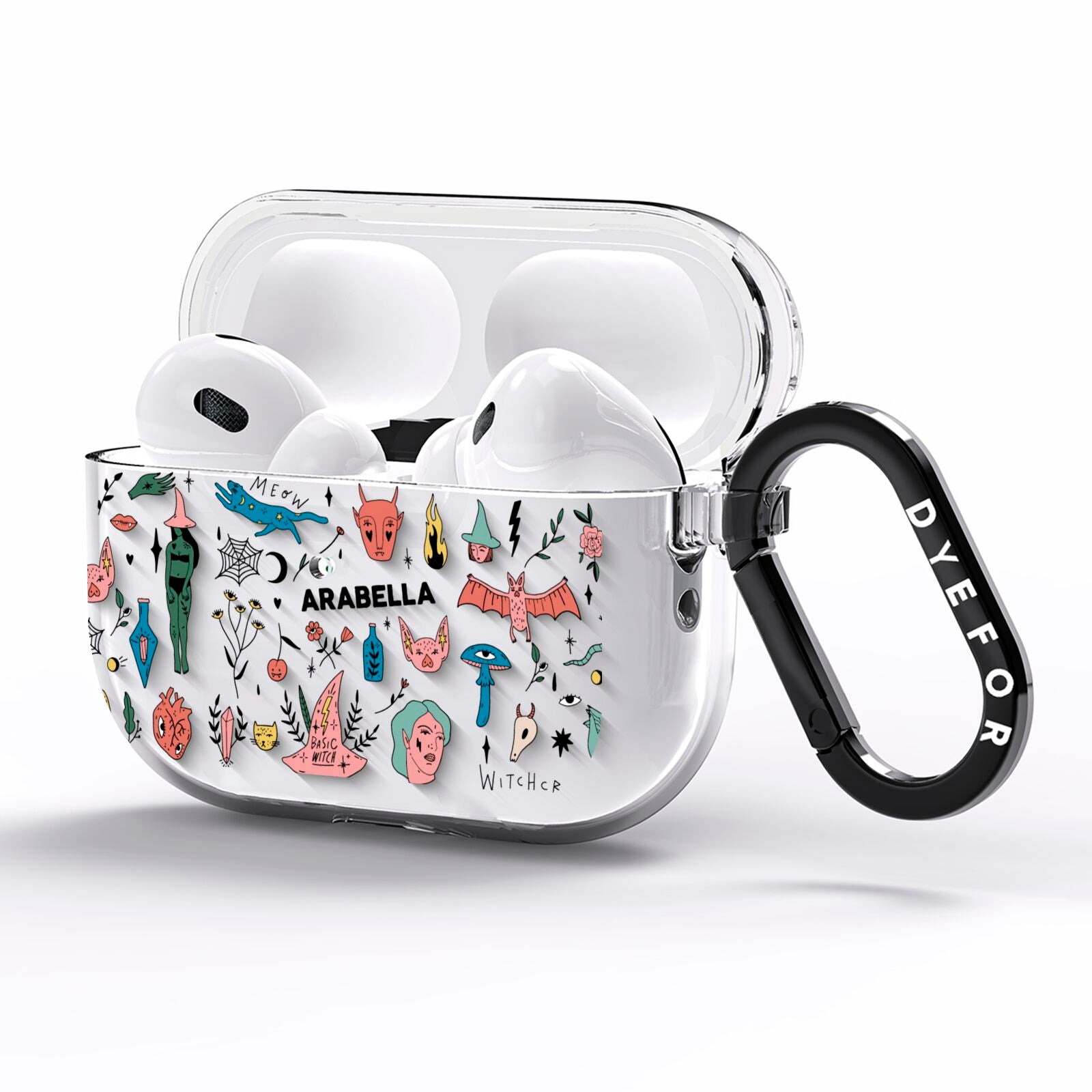 Mystical Magic Personalised AirPods Pro Clear Case Side Image