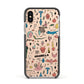 Mystical Magic Personalised Apple iPhone Xs Impact Case Black Edge on Gold Phone