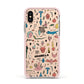 Mystical Magic Personalised Apple iPhone Xs Impact Case Pink Edge on Gold Phone