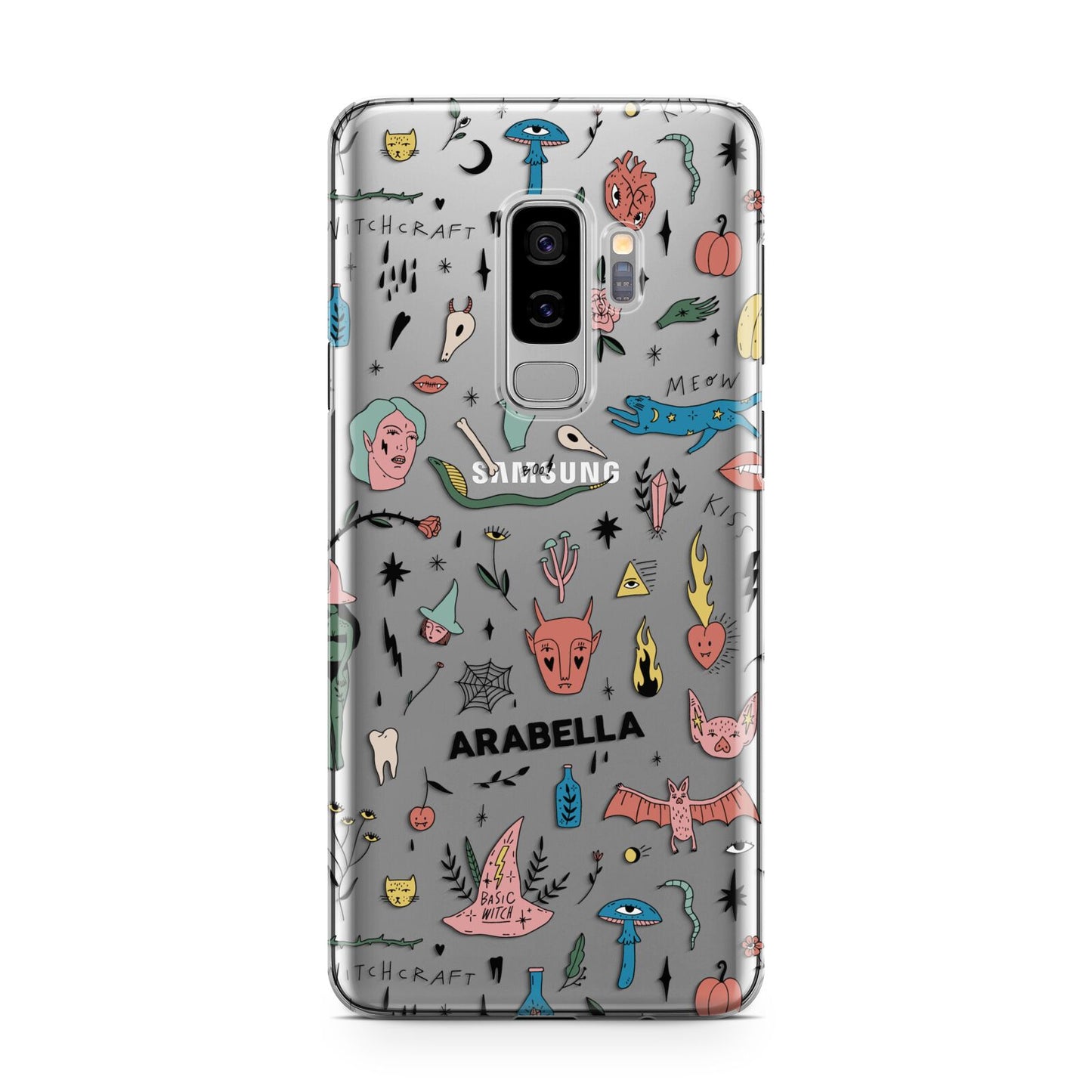 Mystical Magic Personalised Samsung Galaxy S9 Plus Case on Silver phone