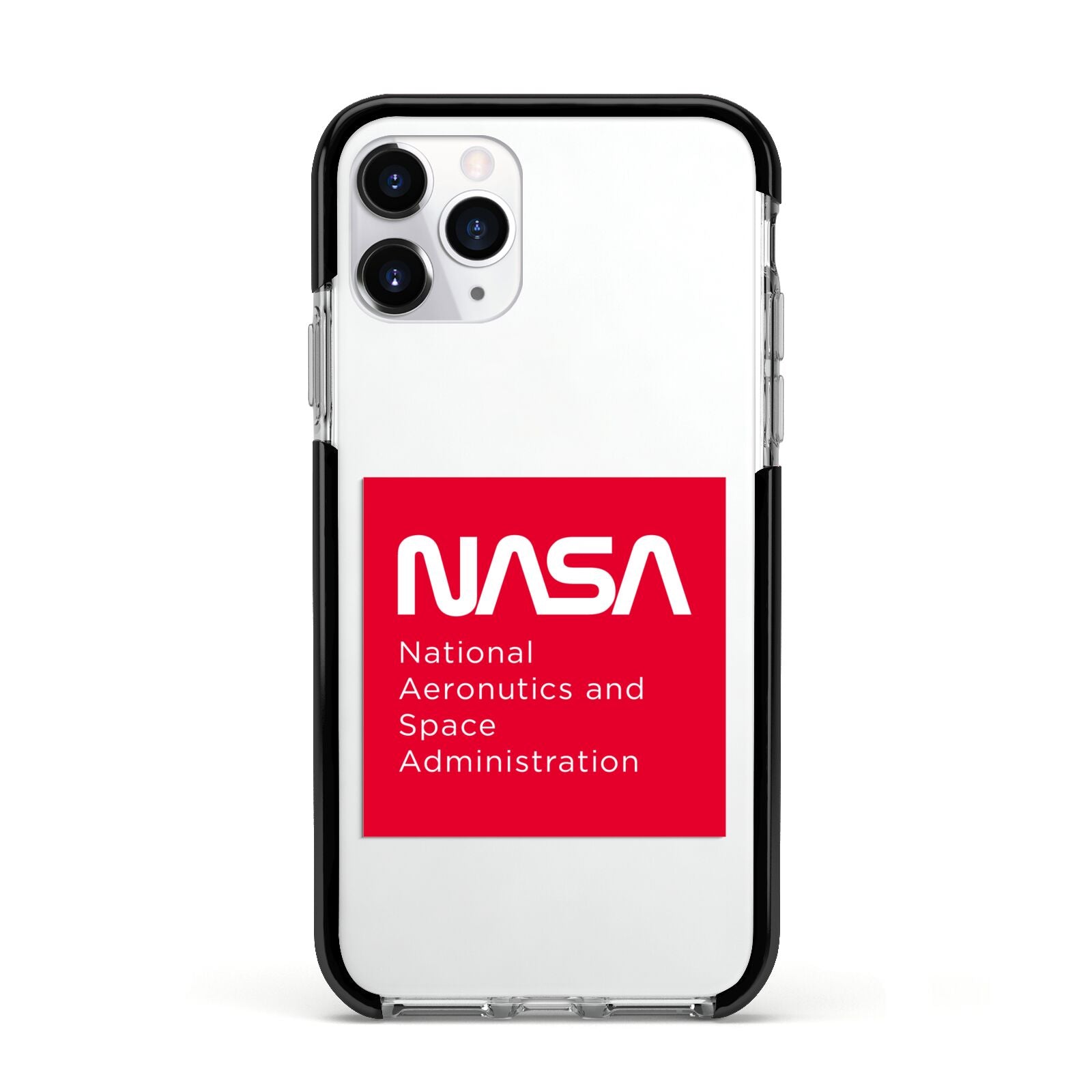 NASA The Worm Box Apple iPhone 11 Pro in Silver with Black Impact Case