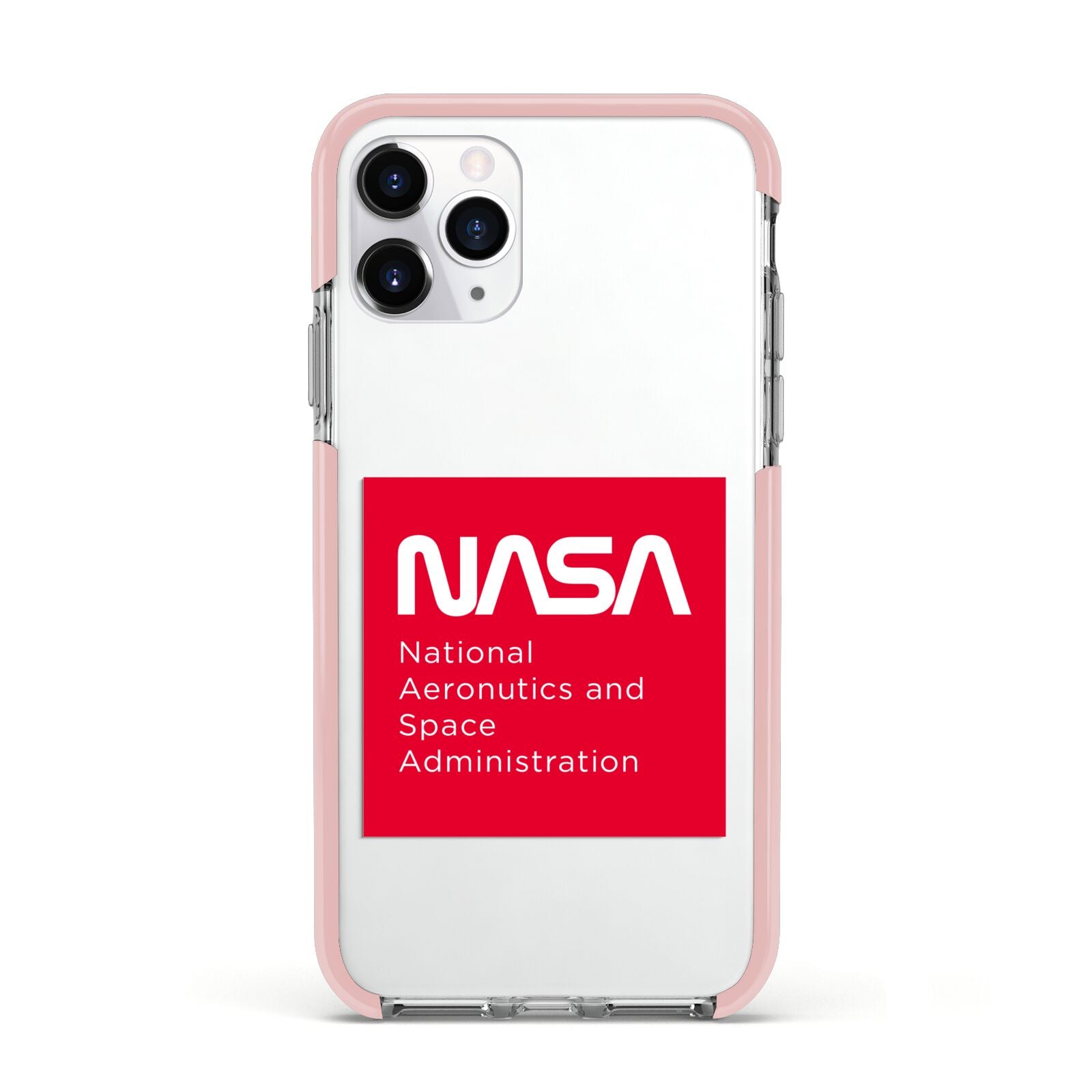 NASA The Worm Box Apple iPhone 11 Pro in Silver with Pink Impact Case