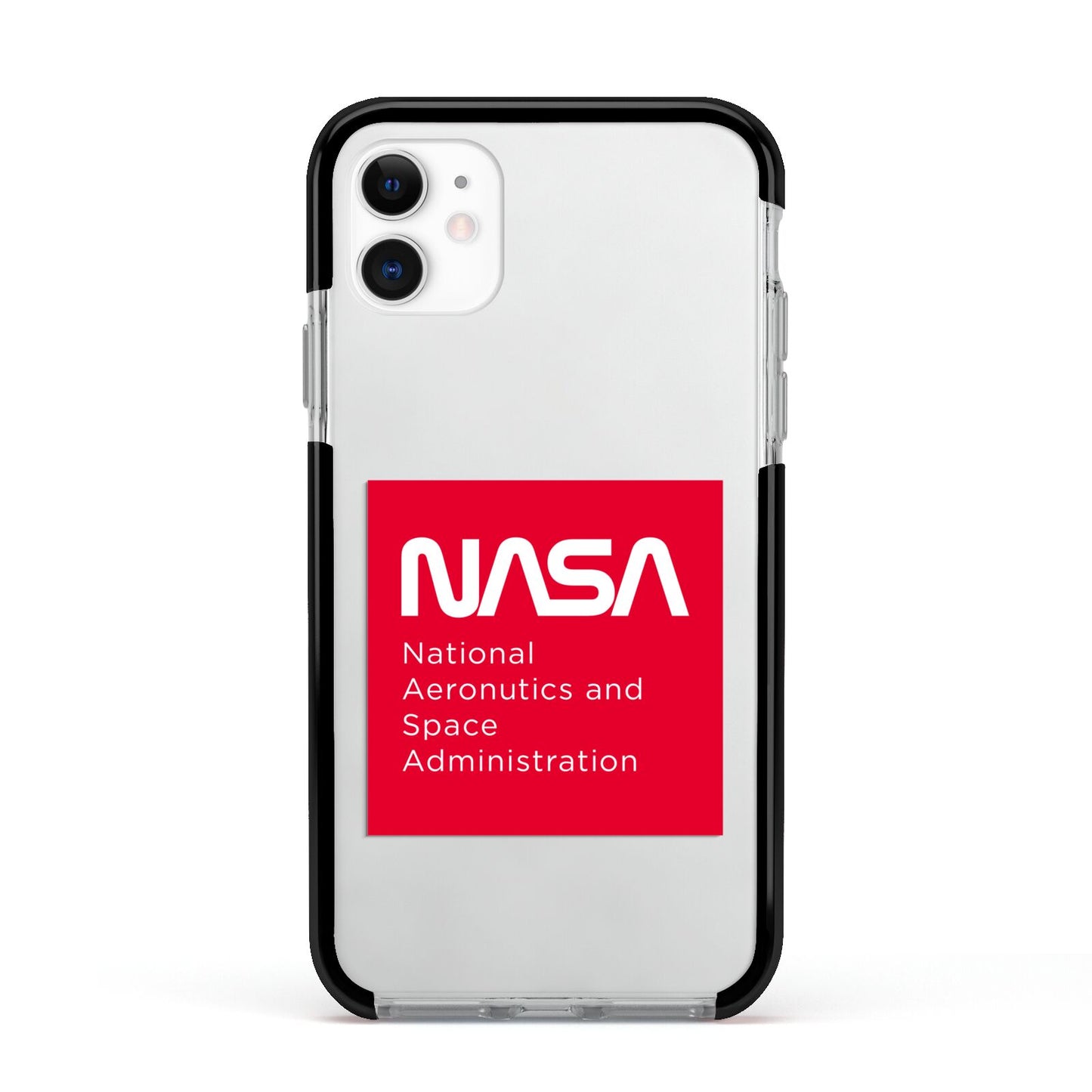 NASA The Worm Box Apple iPhone 11 in White with Black Impact Case