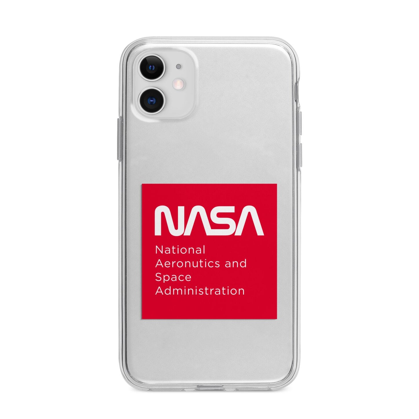 NASA The Worm Box Apple iPhone 11 in White with Bumper Case