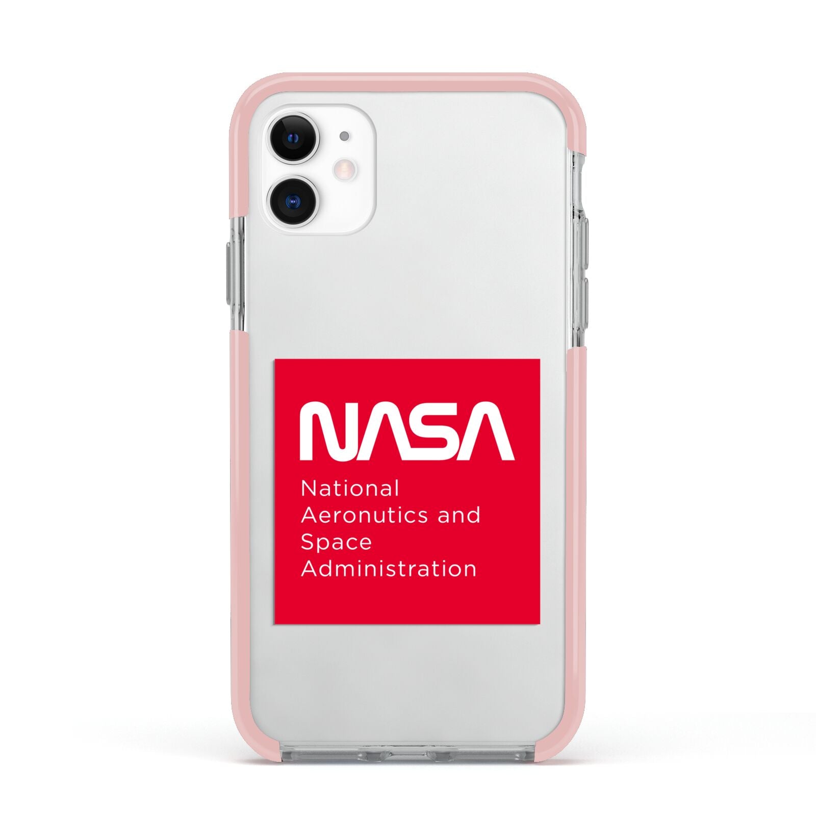 NASA The Worm Box Apple iPhone 11 in White with Pink Impact Case