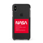 NASA The Worm Box Apple iPhone Xs Max Impact Case Black Edge on Black Phone