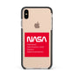 NASA The Worm Box Apple iPhone Xs Max Impact Case Black Edge on Gold Phone