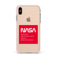 NASA The Worm Box Apple iPhone Xs Max Impact Case Pink Edge on Gold Phone