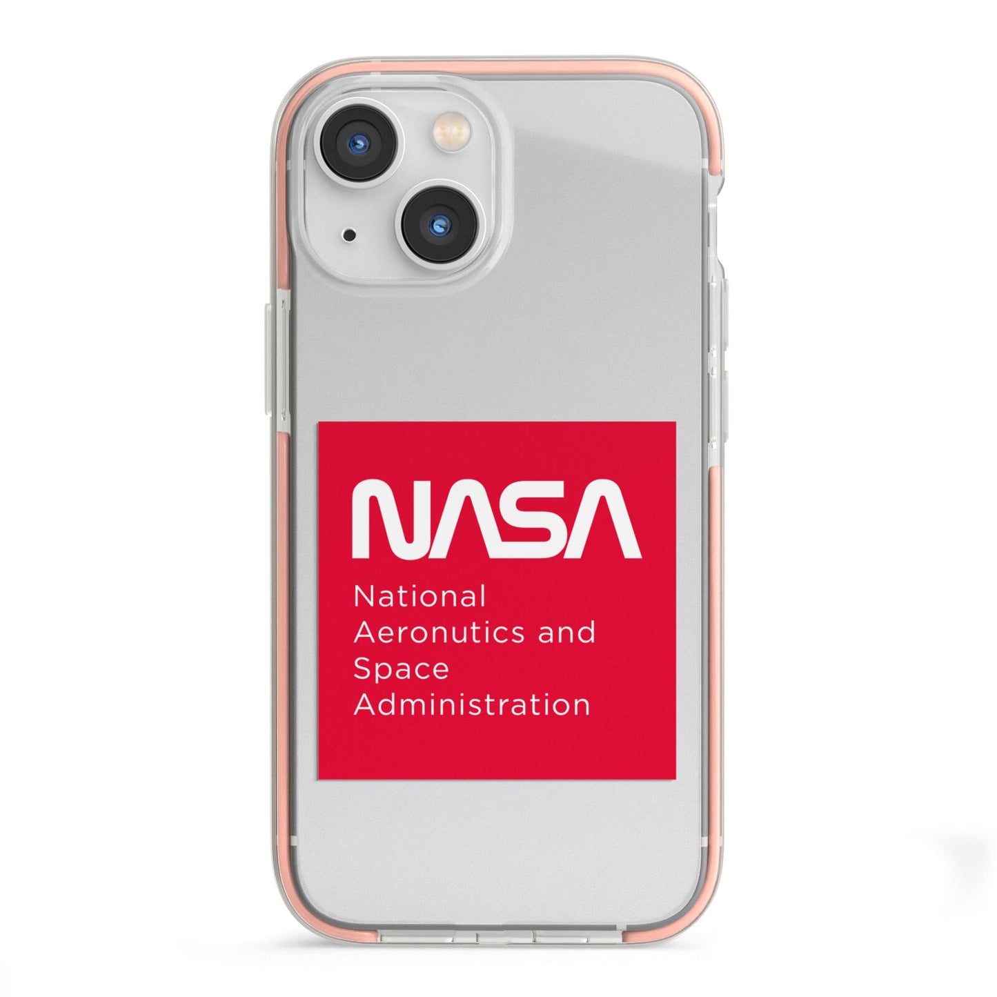 NASA The Worm Box iPhone 13 Mini TPU Impact Case with Pink Edges