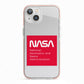 NASA The Worm Box iPhone 13 TPU Impact Case with Pink Edges