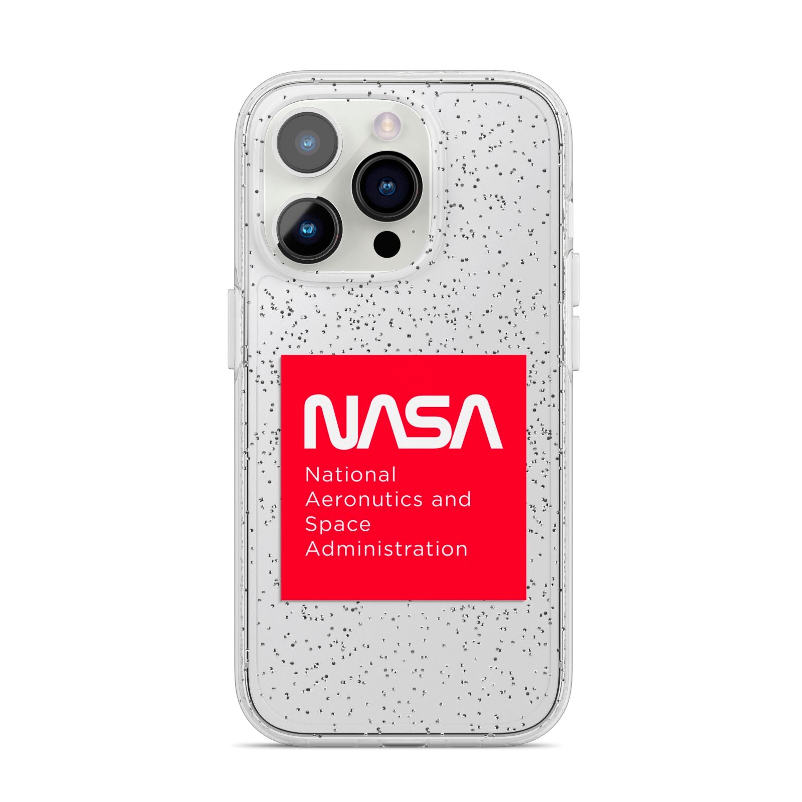 NASA The Worm Box iPhone 14 Pro Glitter Tough Case Silver