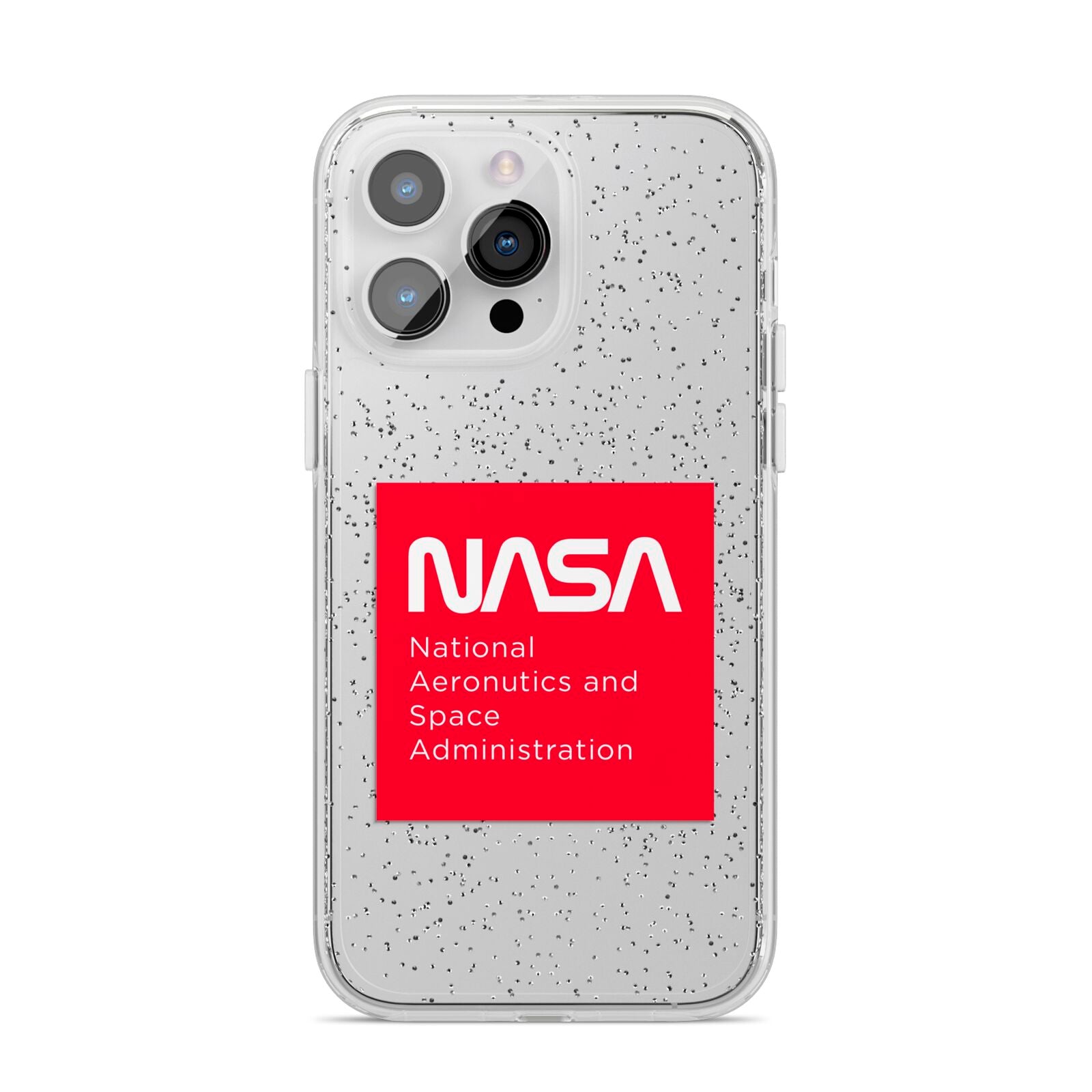 NASA The Worm Box iPhone 14 Pro Max Glitter Tough Case Silver