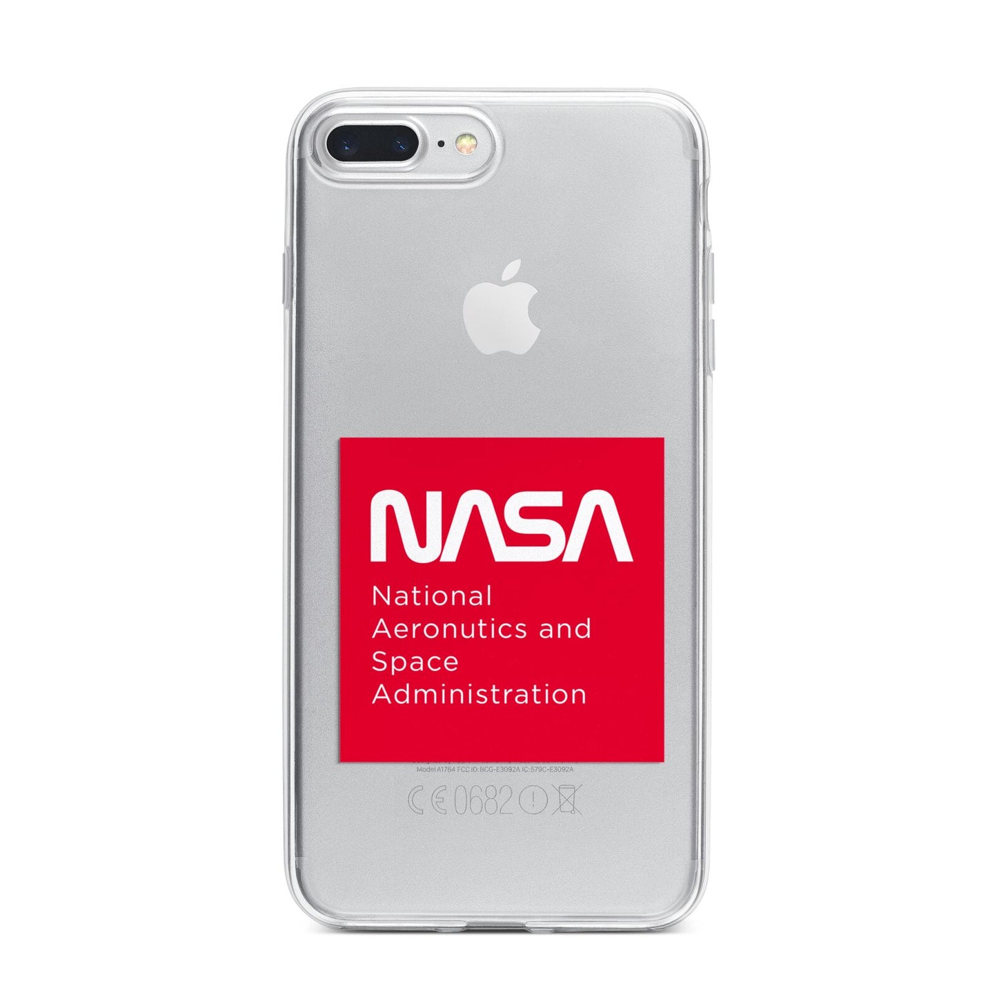 NASA The Worm Box iPhone 7 Plus Bumper Case on Silver iPhone
