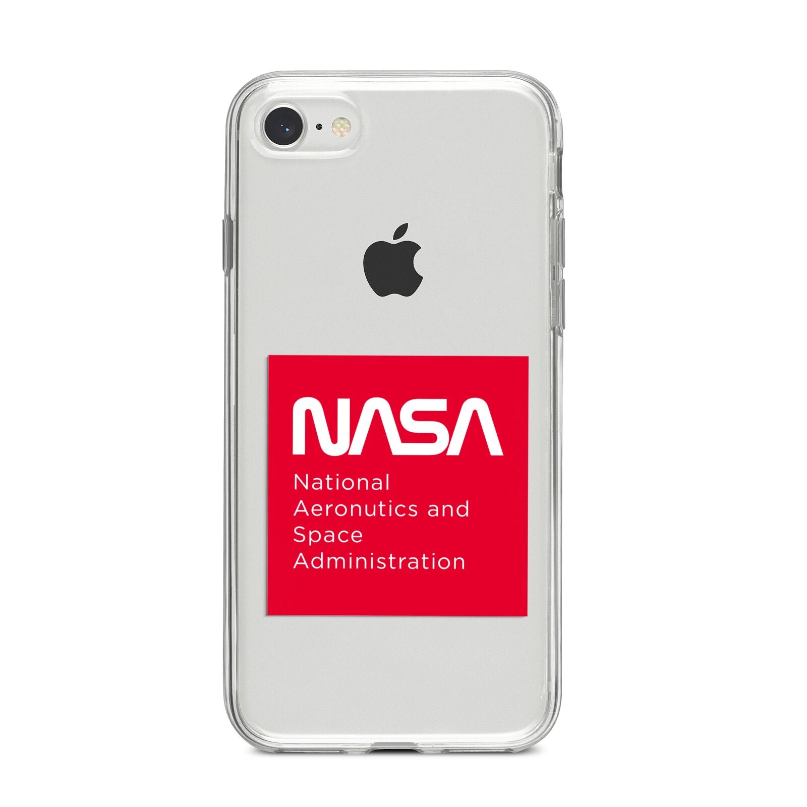 NASA The Worm Box iPhone 8 Bumper Case on Silver iPhone